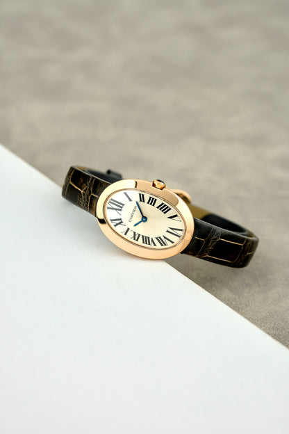 Cartier Baignoire Rose Gold White Dial 3064