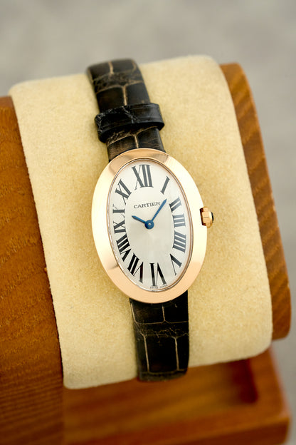 Cartier Baignoire Rose Gold White Dial 3064
