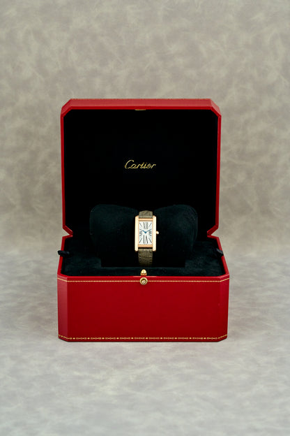 Cartier Tank Americane Small Rose Gold White Dial 2503 2005