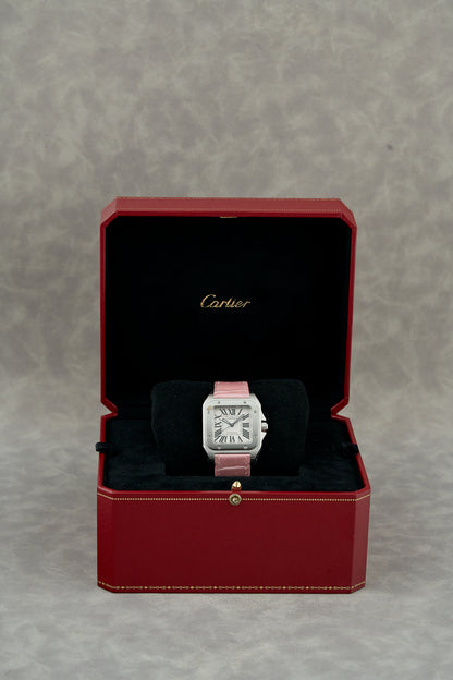 Cartier Santos 100 Medium White Dial W20106X8 2010