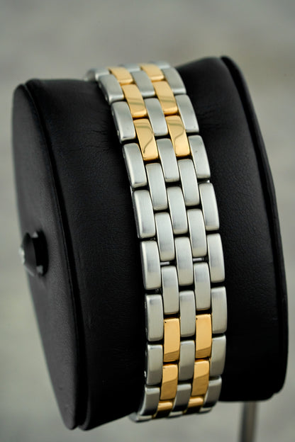 Cartier Panthere Two Tone Yellow Gold White Dial