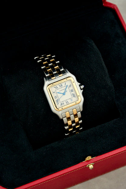 Cartier Panthere Two Tone Yellow Gold White Dial