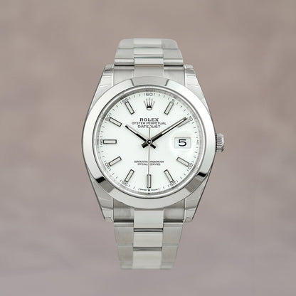 Rolex Datejust 41 White Dial 126300 2025