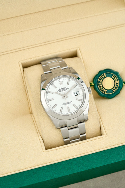 Rolex Datejust 41 White Dial 126300 2025