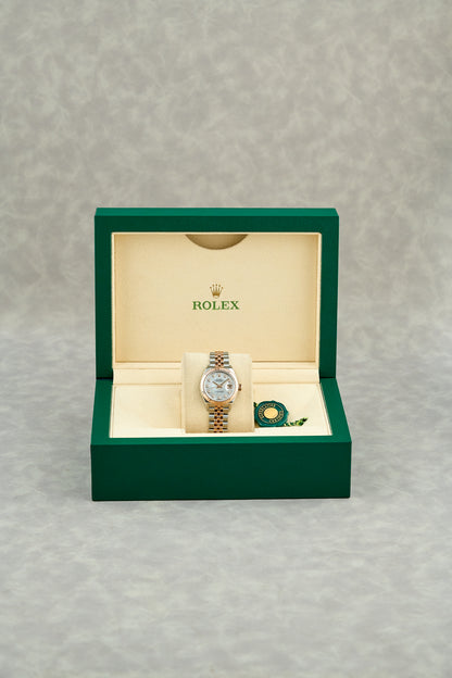 Rolex Datejust 28 Two Tone Everose Mother Of Pearl Dial With Diamonds 279171 2018