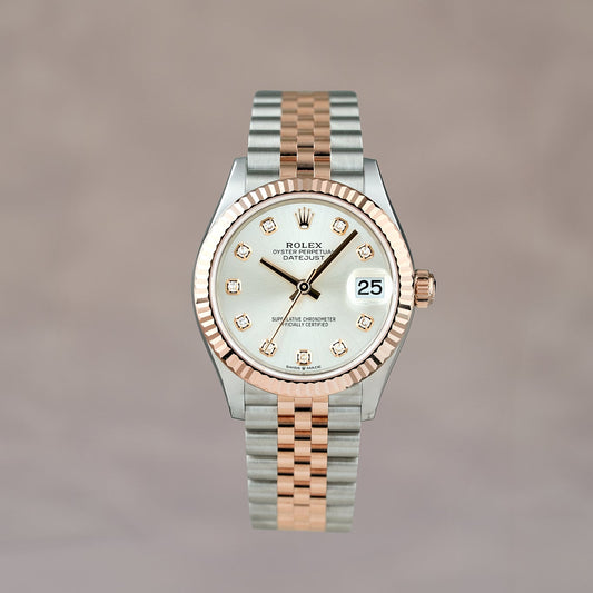 Rolex Datejust 31 Two Tone Rose Gold Silver Dial With Diamonds 278271 2026 (Brand New)