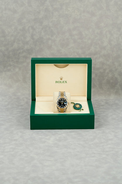 Rolex Datejust 36 Two Tone Yellow Gold Black Dial With Diamonds 126233 2025 (Brand New)