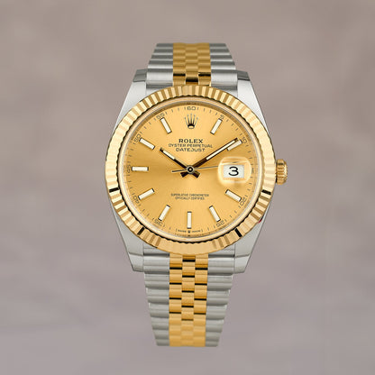 Rolex Datejust 41 Two Tone Yellow Gold Champagne Dial 126333 2021