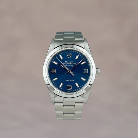 Rolex Air-King 34 Blue 3,6,9 Dial 14000M 2000