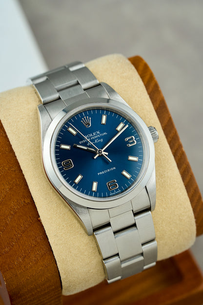Rolex Air-King 34 Blue 3,6,9 Dial 14000M 2000