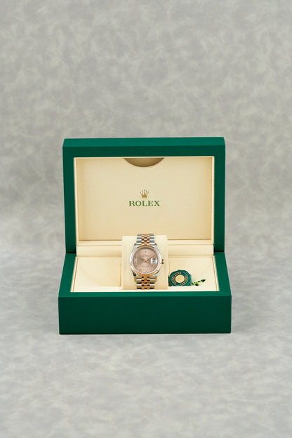 Rolex Datejust 36 Two Tone Everose Salmon Roman Dial With Diamond IV & IX 126231 2022
