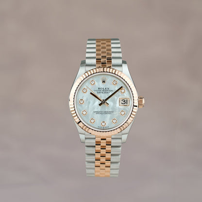Rolex Datejust 31 Two Tone Everose Mother Of Pearl Dial With Diamonds 278271 2026 (Brand New)