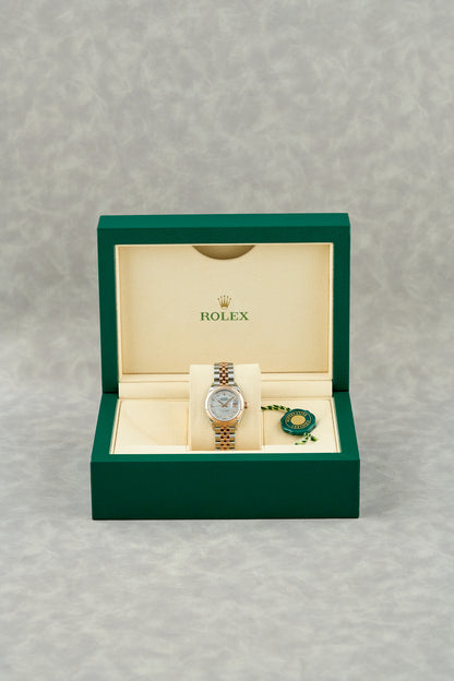 Rolex Lady Datejust 28 Two Tone Everest Mother Of Pearl Dial With Diamonds 279171 2021