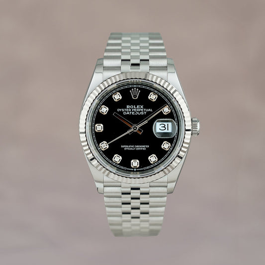 Rolex Datejust 36 Black Dial With Diamonds 126234 2025