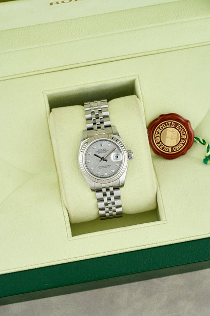 Rolex Lady Datejust 26 Mother Of Pearl Dial With Diamonds 179174 2009