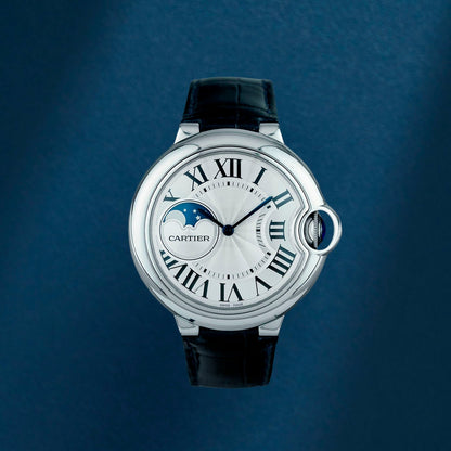 Cartier Ballon Bleu Medium Moonphase Silver Dial WSBB0020 2021