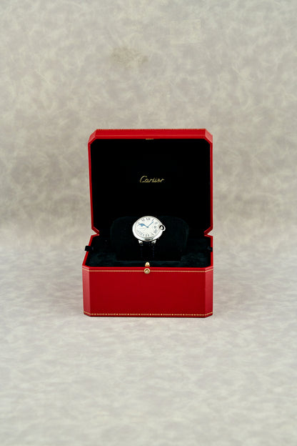 Cartier Ballon Bleu Medium Moonphase Silver Dial WSBB0020 2021