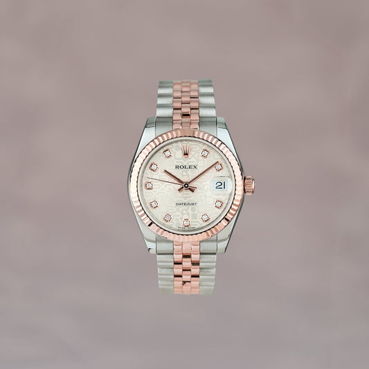 Rolex Datejust 31 two Tone Everose White Anniversary Dial With Diamonds 178271 2014