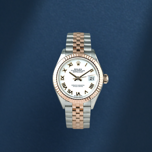 Rolex Lady Datejust 28 Two Tone Rose Gold White Roman 279171 2023