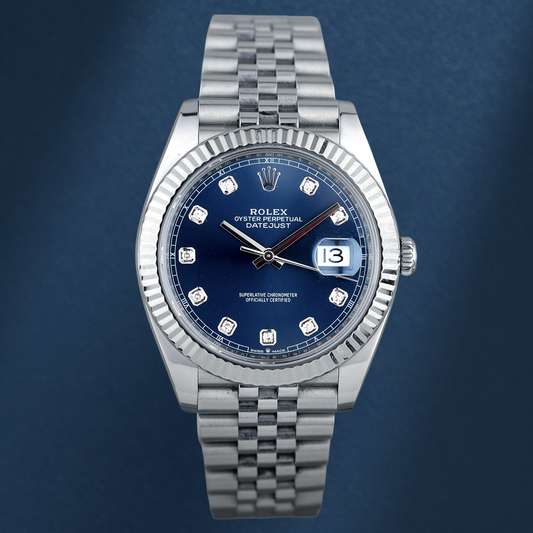 Rolex Datejust 41 Blue Dial With Diamonds 126334 2026 (Brand New)