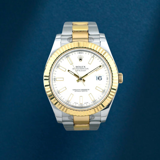 Rolex Datejust II Two Tone Yellow Gold Ivory Dial 116333 2009