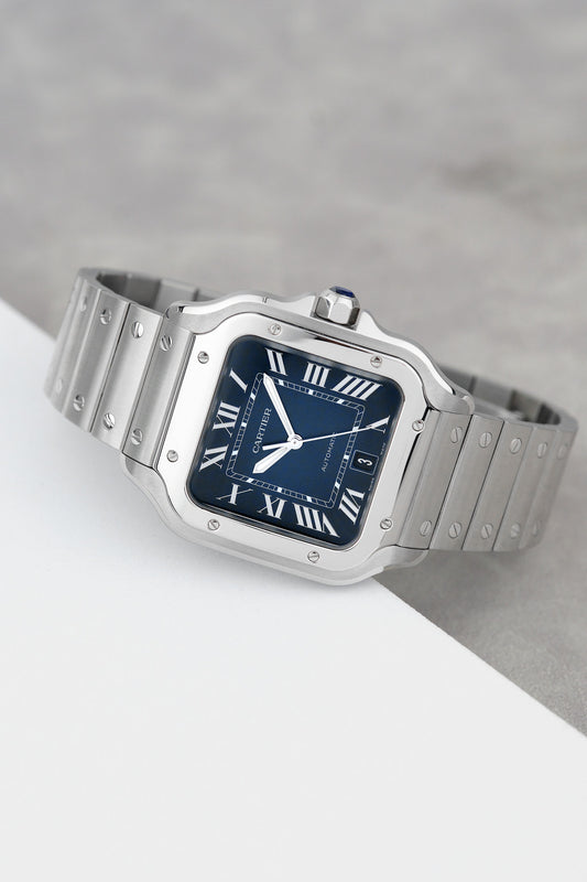 Cartier Santos De Cartier Blue Dial