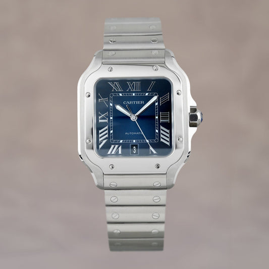 Cartier Santos De Cartier Blue Dial