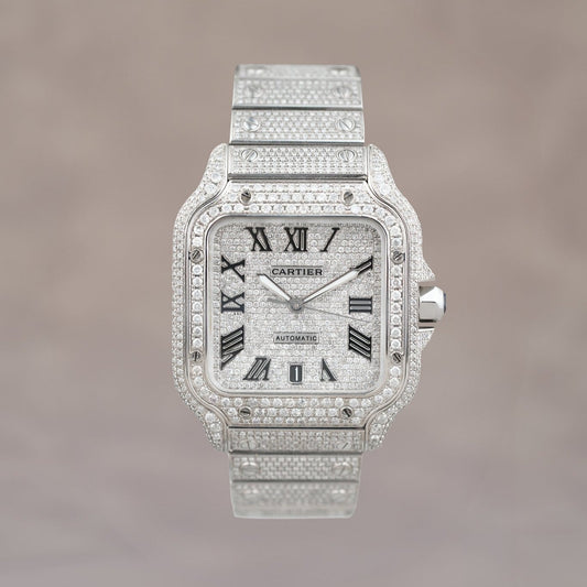 Cartier Santos De Cartier Iced Out