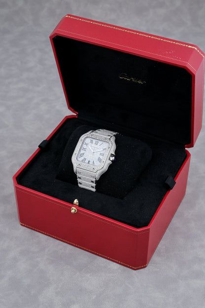 Cartier Santos de Cartier Large Iced Out WSSA0018 2025
