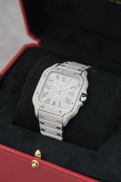 Cartier Santos De Cartier Iced Out