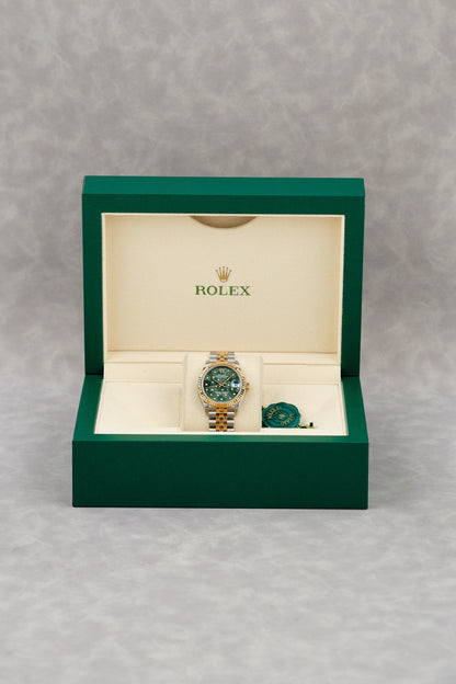 Rolex Datejust 31 Two Tone Yellow Gold Sakura Green 278273 2023