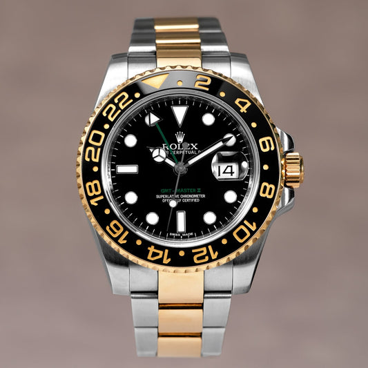 [SOLD] Rolex GMT Green Arrow Two Tone 2013 116713LN