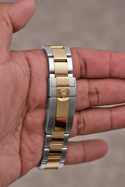 Rolex GMT-Master II Two Tone Yellow Gold Green Arrow