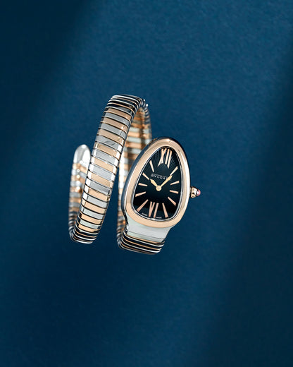 Bvlgari Serpenti Two Tone Rose Gold Black SP35SPG