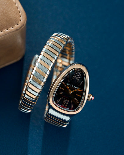 Bvlgari Serpenti Two Tone Rose Gold Black SP35SPG
