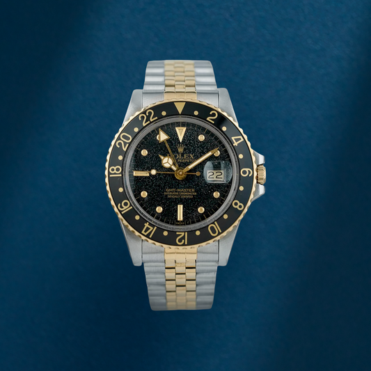 Rolex GMT-Master Two Tone Yellow Gold Nipple Dial 16753 1990