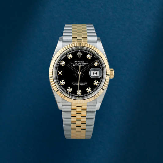 Rolex Datejust 36 Two Tone Yellow Gold Black Dial With Diamonds 126233 2025 (Brand New)