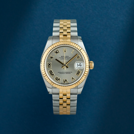 Rolex Datejust 31 Two Tone Yellow Gold Silver Roman Dial 178273 2013