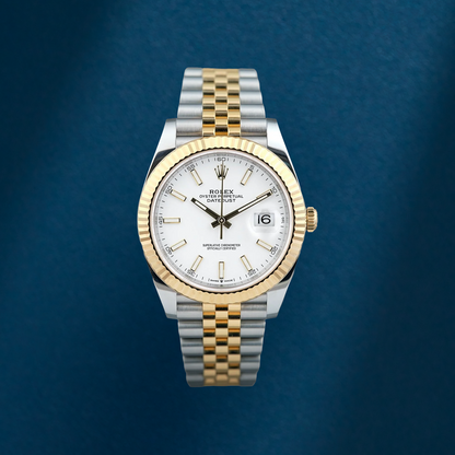 Rolex Datejust 41 Two Tone Yellow Gold White Dial 126333 2024