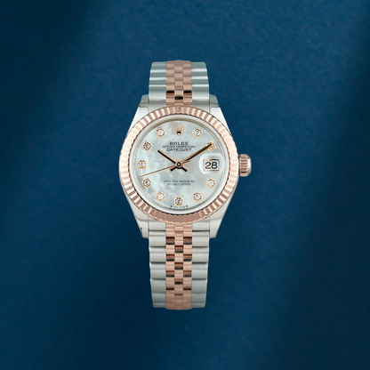 Rolex Lady Datejust 28 Two Tone Everest Mother Of Pearl Dial With Diamonds 279171 2021