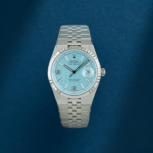 Rolex Land-Dweller 36 Platinum Ice Blue Honeycomb Dial 127236 2026 (Brand New)
