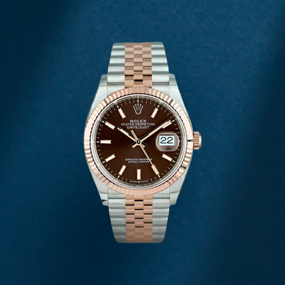 Rolex Datejust 36 Two Tone Rose Gold Choco Dial 126231 2026 (Brand New)
