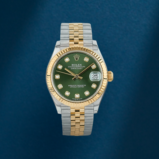 Rolex Datejust 31 Two Tone Yellow Gold Olive Green Dial With Diamonds 278273 2026 (Brand New)