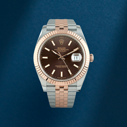 Rolex Datejust 41 Two Tone Rose Gold Choco Dial 126331 2022
