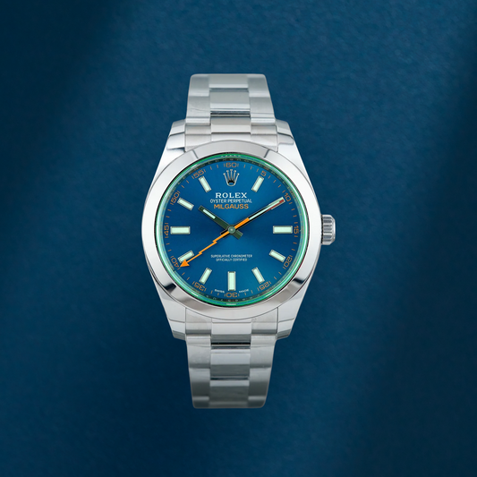 Rolex Milgauss Z-Blue Green Sapphire 116400GV 2019