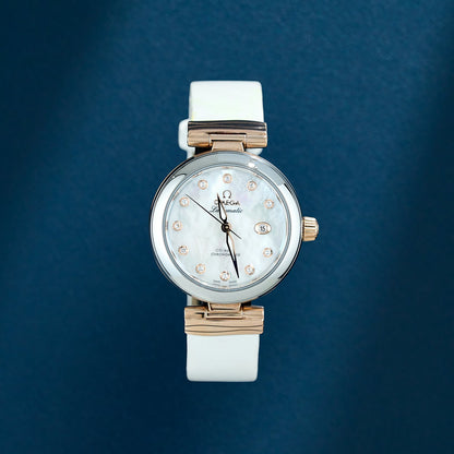 Omega Lady Matic Two Tone Yellow Gold Mother of Pearl Diamond 42522342055004 2023
