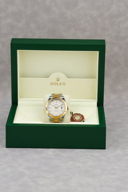 Rolex Datejust II Two Tone Yellow Gold Ivory Dial 116333 2009