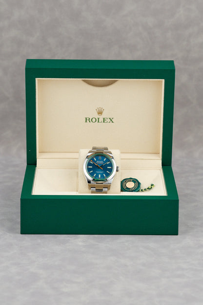 Rolex Milgauss Blue Green Sapphire 40mm 116400GV 2020