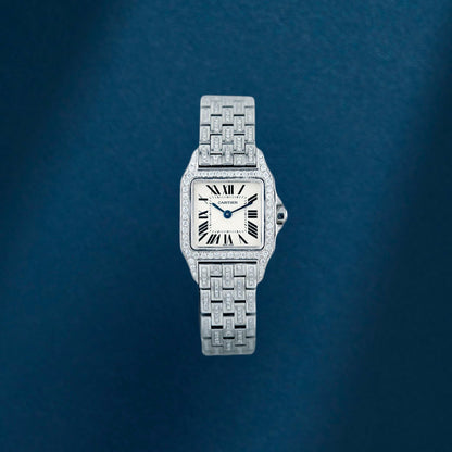 Cartier Santos Demoiselle Iced Out W25067Z6