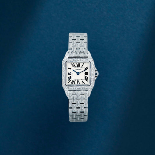 Cartier Santos Demoiselle Iced Out W25067Z6